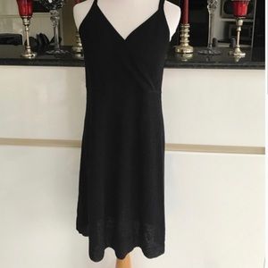 Eileen Fisher Black Spaghetti Strap Dress Size S